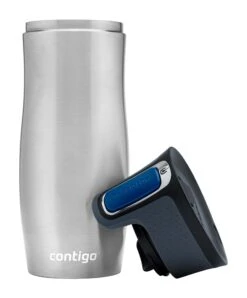 CONTIGO West Loop - Thermobecher -Outdoor Zelt Verkauf 2095832 west loop 16oz stainless steel blue button lid next to bottle