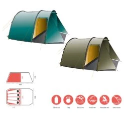 GRAND CANYON Robson 4 - Trekkingzelt -Outdoor Zelt Verkauf 330011 robson 4 blue grass 002