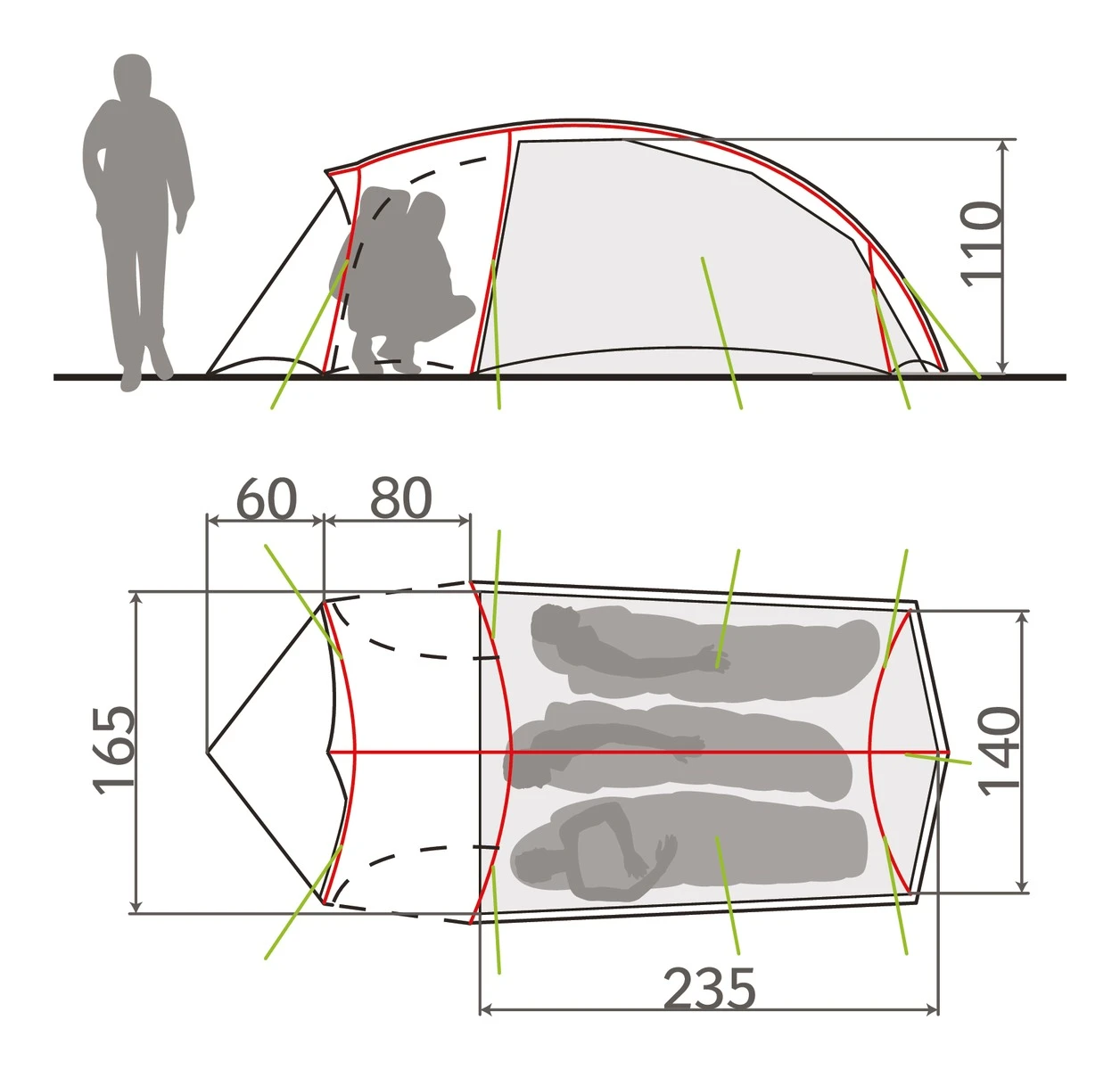 VAUDE Hogan SUL XT 2-3P - Kuppelzelt 10 VAUDE Hogan SUL XT 2-3P - Kuppelzelt - Image 8