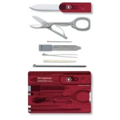 VICTORINOX SwissCard Classic - Schweizer Messer -Outdoor Zelt Verkauf victorinox swisscard classic rot transparent s2